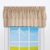 Collections Etc Semi-Sheer Tiered Rod Pocket Window Valance Valance Taupe - 2 of 3