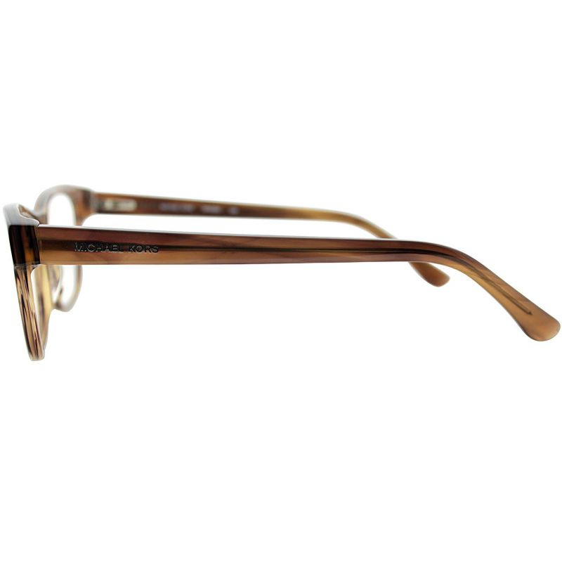 Michael Kors  226 Unisex Rectangle Eyeglasses Brown Horn 53mm, 3 of 4