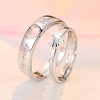 Promise Rings For Couples – Premium 925 Silver Couple Rings, Adjustable Open Ring – Luxurious Love Heart Couple Promise Rings Set - 4 of 4