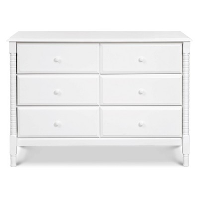 White Spindle 6-Drawer Nursery Dresser