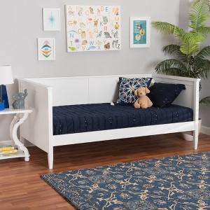 Baxton Studio Viva Classic and Traditional White Finished Wood Twin Size Daybed - 1 of 4