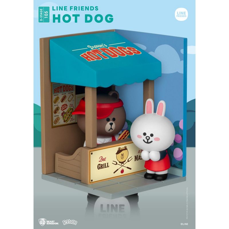 Line Friends Diorama Stage-105-Line Friends-Hot Dog (D-Stage), 4 of 5