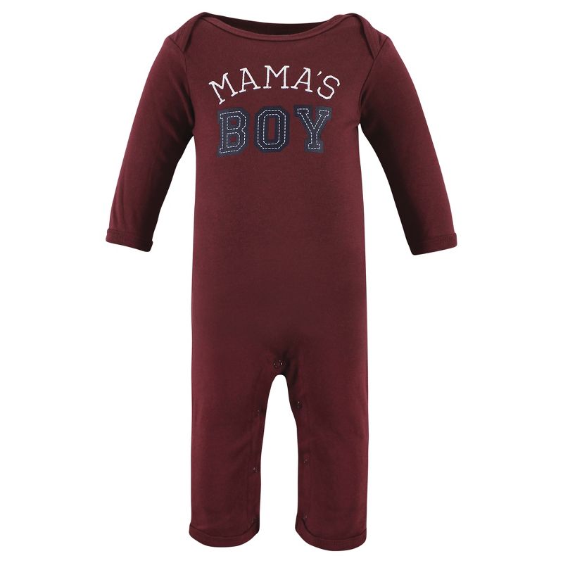 Hudson Baby Infant Boys Cotton Coveralls, Mamas Boy, 3 of 6