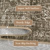 Washable Area Rugs Oriental Distressed Carpet with Non-Slip Backing, Traditional Floral Area Rug, Soft Vintage Printed Home Decor for Living Room - 3 of 4