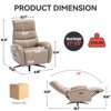 Modern Dual Motor 270° Swivel Power Recliner Chair With Heavy Duty Motion Mechanism, USB and Type-C Charging Ports - ModernLuxe - 3 of 4