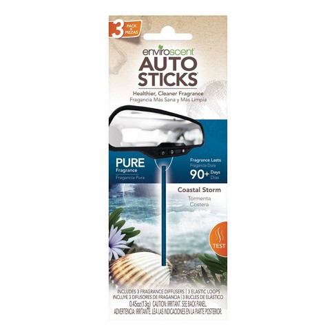 Autosticks 3pc Enviroscent Car Air Freshener Coastal Storm : Target