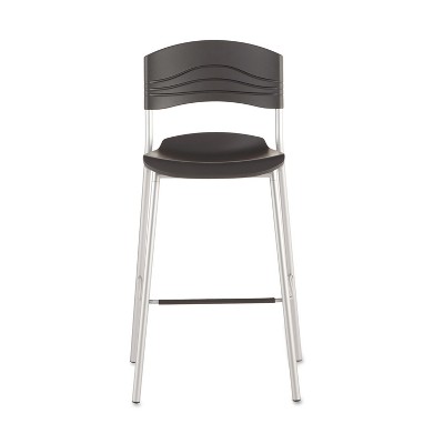 Iceberg CaféWorks Bistro Stool Blow Molded Polyethylene Graphite/Silver 64527