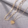 Layered Heart Necklace, Handmade 18K Gold Plated Dainty Choker With Arrow Bar Pendant for Women - 4 of 4