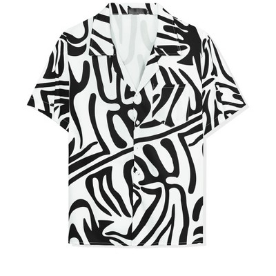 Lars Amadeus Men's Animal Print Shirt Short Sleeves Button Down Casual  Summer Printed Shirts Tiger Print XX-Large