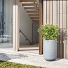 LuxenHome Minimalistic Modern Gray 23-Inch Tall Round MgO Planter - 3 of 4