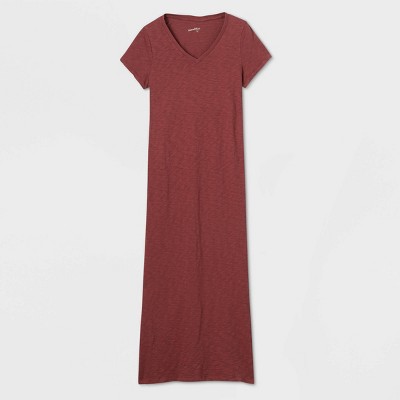 t shirt dress burgundy