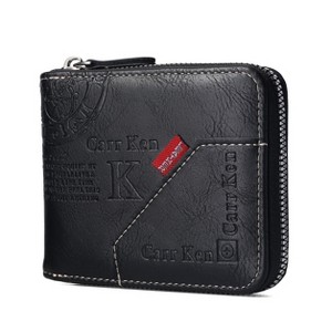 Generic Mens wallet Leather wallet men Wallet Zipper RFID Bifold Wallet for Men ID card - 1 of 4