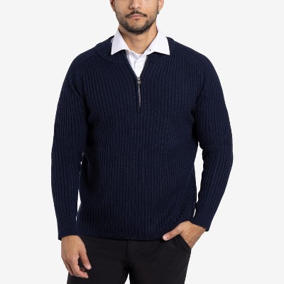X Ray Men's Quarter-zip Pullover Sweater In Navy Size 2x Large : Target