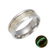 Glow in Dark Dragon Stainless Steel Wedding Band Ring Men Women Ginger Lyne Collection - 2 of 2