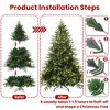 AZL1 Life Concept Artificial Trees 4-Foot Pre-Lit Christmas Tree with Metal Stand for Small Space Holiday Decor, Green, 23"*33"*48" - 3 of 4