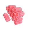 PiccoCasa Self Grip Large Plastic Hair Curlers Rollers for Long Fine Medium Hair Pink 12 Pcs - 2 of 4