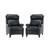 Set of 2 Ripheus Genuine Leather Manual Recliner with Nailhead Trims and Solid Wood Legs | KARAT HOME - 2 of 4