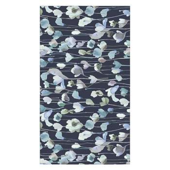 Ninola Design Watery Abstract Flowers Navy - Tablecloth Deny Designs