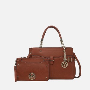 MKF Collection Tenna Vegan Leather Women’s Satchel Bag 2-Piece Set by Mia K - 1 of 3