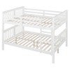 TiramisuBest Twin-Over-Twin Bunk Bed with Slide & Ladder,White, Space-Saving Kids Bedroom Bunk - 4 of 4