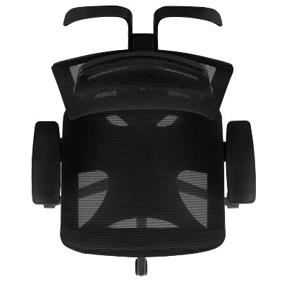 Black Mesh High-Back Ergonomic Swivel Task Chair with Adjustable Arms
