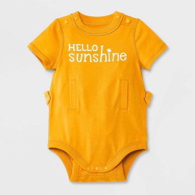 Image of Baby Adaptive Bodysuit - Cat & Jack™ Yellow 6-9M