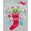 Juniors Womens Star Wars The Mandalorian Christmas The Child Stocking Stuffer T-Shirt - 2 of 4