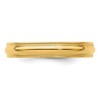 Black Bow Jewelry 4mm 14K White or Yellow Gold Half Round Milgrain Comfort Fit Band - 3 of 4