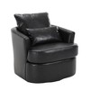 TIRAMISUBEST Black Swivel Barrel Chair, Comfy Round Accent Sofa for the Living Room, Arm Chair for Nursery, Hotel, Bedroom, Office and Lounge - 3 of 4