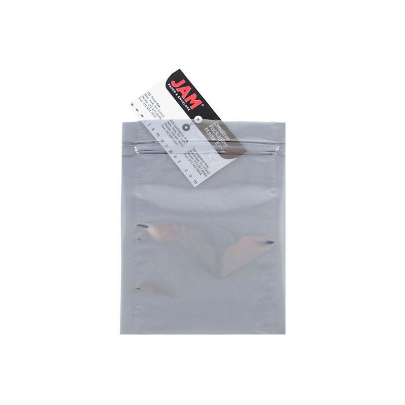 JAM Paper 4 x 6 Open End Catalog Foil Envelopes with Zip Closure Clear 30046A58A1, 2 of 3