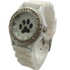 Olivia Pratt Every Day Silicone Paw and Rhinestones Colorful Women Watch - image 2 of 4