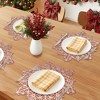 REGALWOVEN Set of 6 Snowflake Shape Placemats, Kitchen Table Mat, Seasonal Holiday Christmas Place Mats for Party Dining Table - 2 of 4