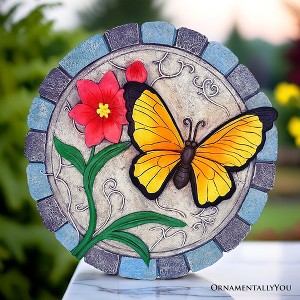 Colorful Moments Bloom Stepping Stone, 9.5" Butterfly Garden Decorative Figurine| OrnamentallyYou - 1 of 4