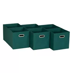 Household Essentials 11" Set of 6 Storage Bins Forest Green