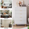 Whizmax 5 Drawer Dresser for Bedroom, 48” Tall Dresser Organizer with Metal Legs, Modern Wood Chest of Drawers for Bedroom, Hallway, Home Office - 4 of 4