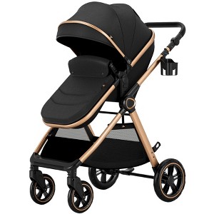 Itopfox 2 in 1 Convertible Baby Stroller & Bassinet Pushchair for Newborns to Toddlers 0-36 Months with Adjustable Features - 1 of 4