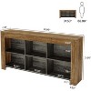 Tribesigns 62.99-Inch Wooden Console Table with 6 Storage Cubes - 2 of 4