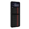 SaharaCase Hard Shell Silicone Series Case for Samsung Galaxy Z Flip3 5G Black/Carbon Fiber - 3 of 4