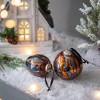 TopComfy Decorative Object Glass Christmas Ball Ornaments Modern Brass Accents Set for Holiday Decor, Multicolored, 3.9"*3.9"*3.9" - 2 of 4