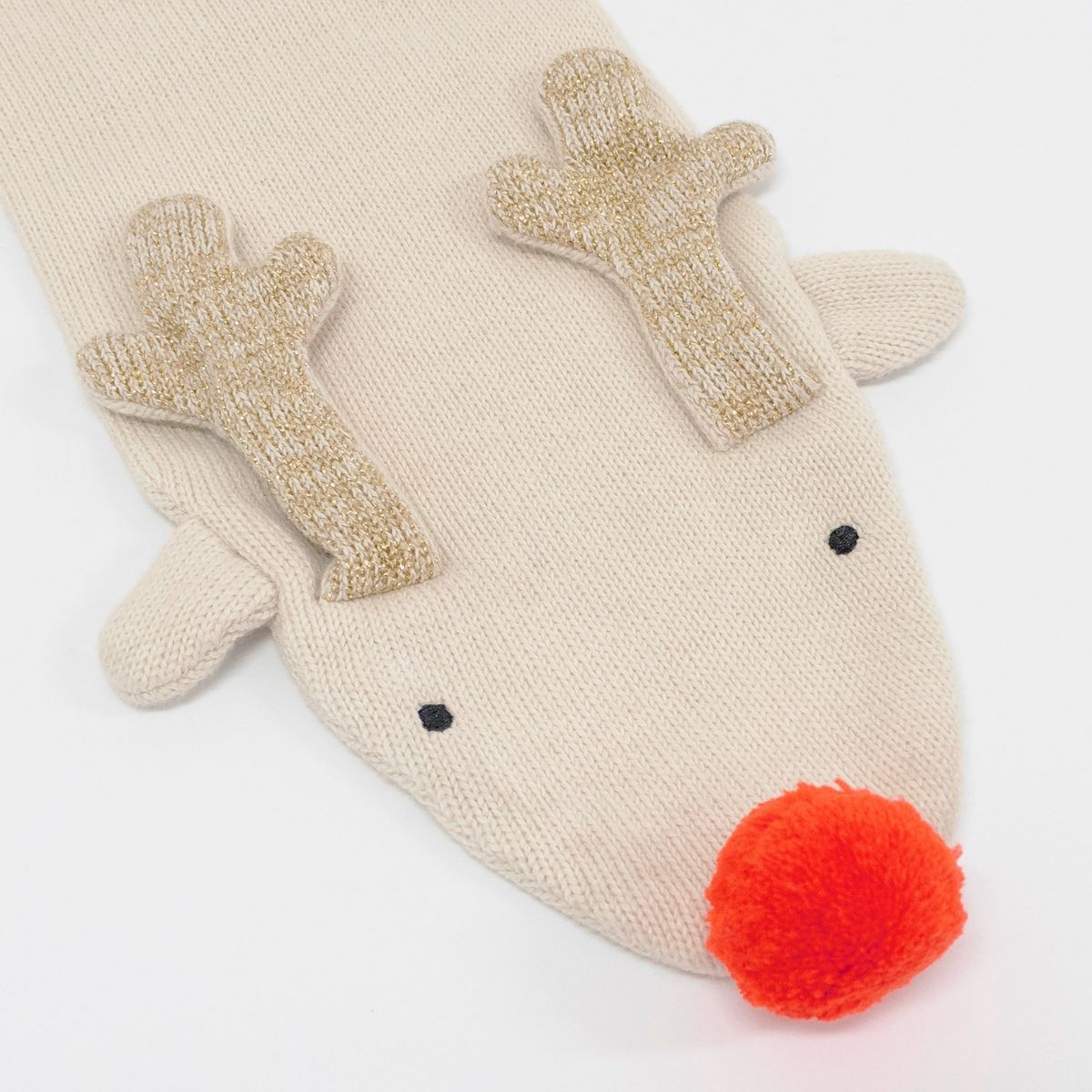 Meri Meri Knitted Reindeer Scarf (Pack of 1) - thumbnail 2