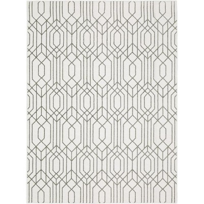 Oriental Weavers Montecito 4158W White/ Grey Indoor Area Rug - 3'3" x 5'