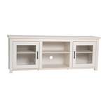 Emma and Oliver TV Stand for up to 80" TV's - 65" Media Console with Classic Full Glass Doors & 3 Adjustable Shelves