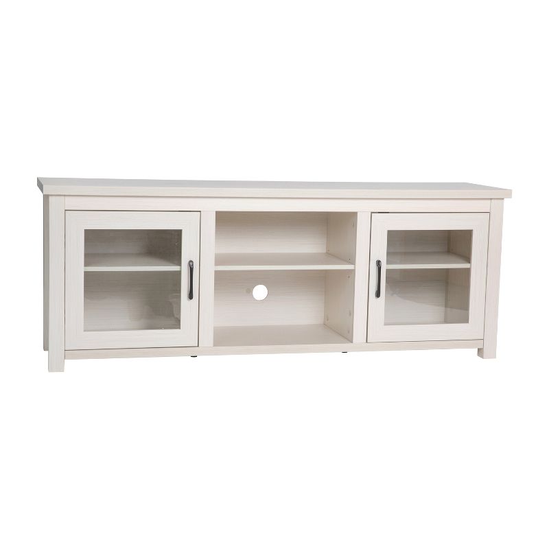 Emma and Oliver TV Stand for up to 80" TV's - 65" Media Console with Classic Full Glass Doors & 3 Adjustable Shelves, 1 of 15