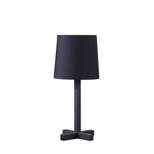 16.5" Traditional Metal Table Lamp with Cross Leg Base Black - Ore International