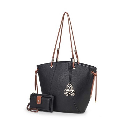 MKF Collection Liv Vegan Leather Women’s Tote Handbag with Matching Wallet by Mia K