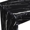 Breighton Home Northfield Hall Console Table/Desk in Black Faux Marble - 4 of 4