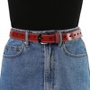 INSPIRE CHIC Women Faux Leather Belt Hollow Waist Belts with Buckle Belts - 4 of 4