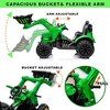 Kids Ride on Excavator, 12V Battery Powered Kids Excavator Ride On Toy, Ride on Tractor with Front Bucket, Toddlers Bulldozer with 2 Speed (Green) - 3 of 4