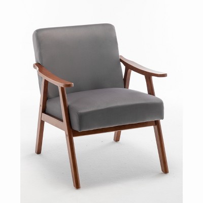 NicBex Microfiber Accent Chair,Upholstered Living Room Chairs with Mid-Height Backrest,Mid-Century Armchair,Accent Chairs for Living Room