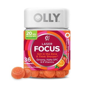 OLLY Laser Focus Gummy – Cognitive Support Supplement – Berry Tangerine – 36 Ct - 1 of 4